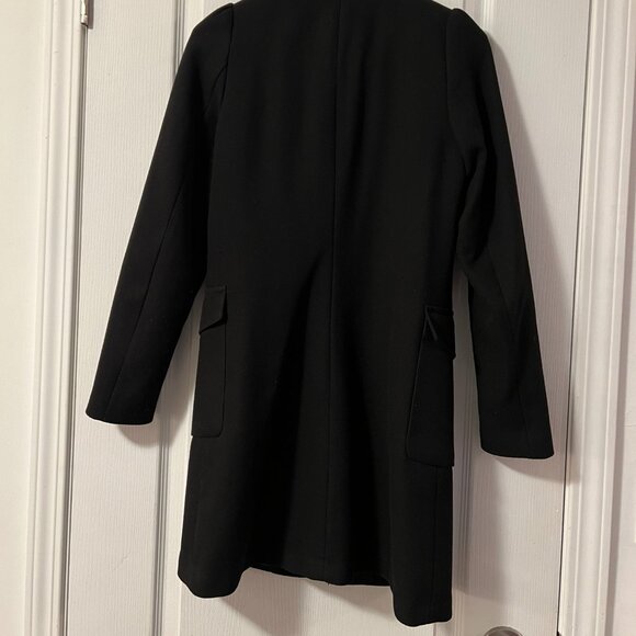 H&M Black Cocoon Coat US 4 - Picture 6 of 10